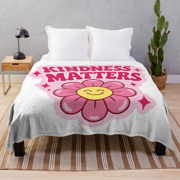 Item preview, Kindness Matters Cute Pink Flower Smiley Emoji Design designed and sold by FemmePod.