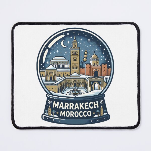 Item preview, Vintage Marrakech Snow Globe Travel Badge designed and sold by k3rstman1.