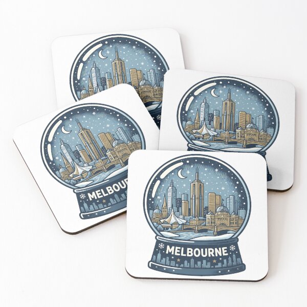 Item preview, Vintage Melbourne Snow Globe Travel Badge designed and sold by k3rstman1.