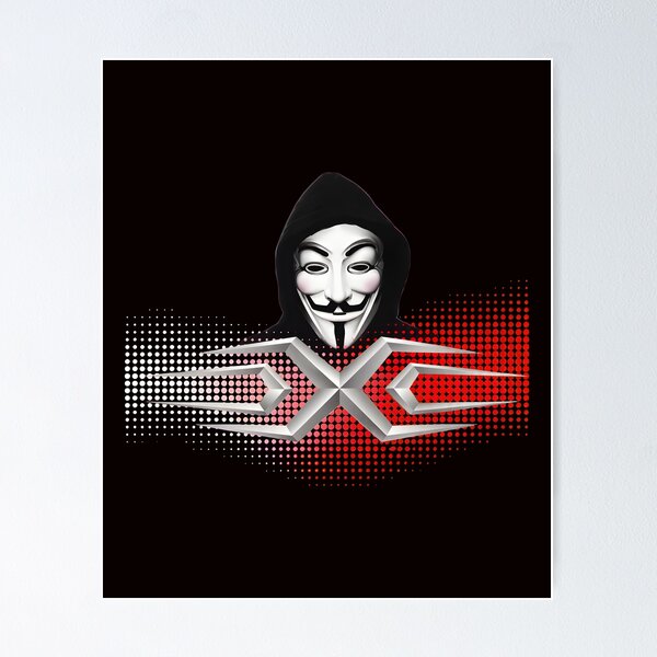 Item preview, Guy Fawkes Mask Hacker Symbol Red Gradient designed and sold by Millle-Feuye.