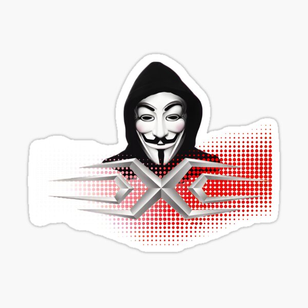 Item preview, Guy Fawkes Mask Hacker Symbol Red Gradient designed and sold by Millle-Feuye.