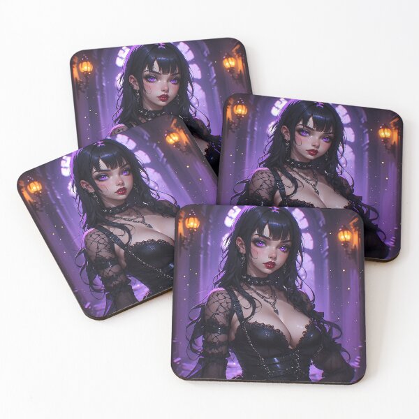 Item preview, Hot Halloween Anime Babe Goth Mommy Waifu Woman designed and sold by Your New Fixation.
