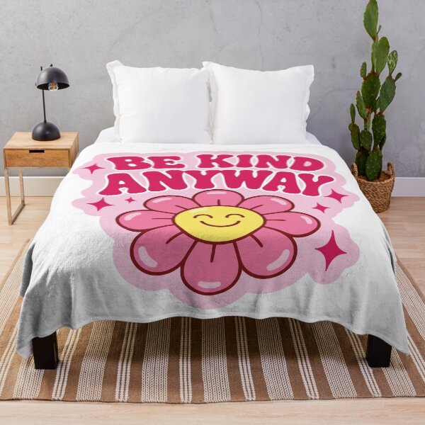 Item preview, Be Kind Anyway Cute Pink Flower Smiley Emoji Design designed and sold by FemmePod.