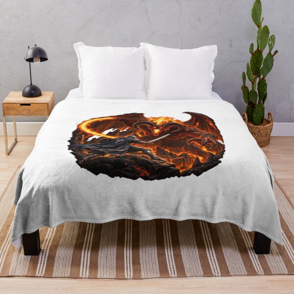 Item preview, This is a design of a knight fighting a Balrog. designed and sold by RBBeachDesigns.