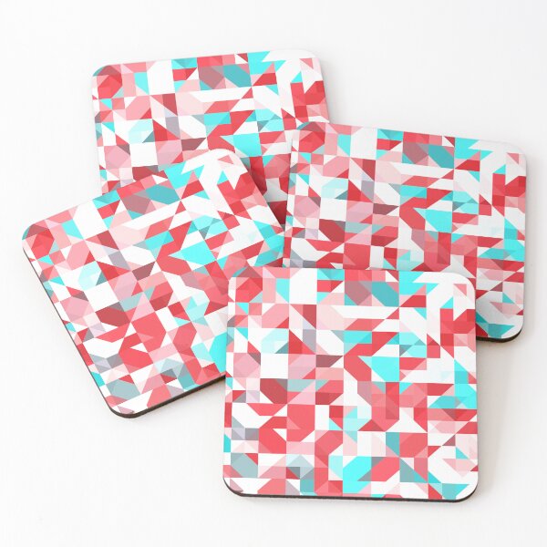 Item preview, Staccato Red Geometric Abstract designed and sold by Kelly Dietrich Mandalas & Colorful Patterns.