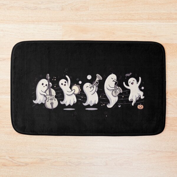 Item preview, Ghost Band Playing Instruments Cute Halloween Kawaii Design designed and sold by Retro Whiskers.