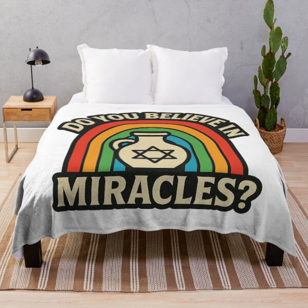 Item preview, Do You Believe in Miracles? – Retro Chanukah Oil Jug Design designed and sold by That-Jewy-Shop.