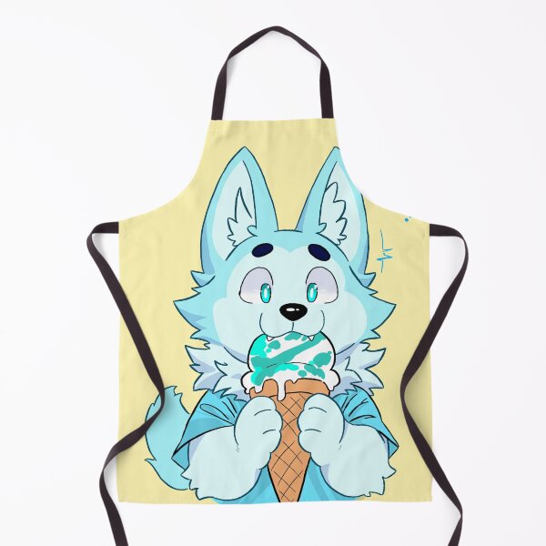 Item preview, Cute Blue Wolf Eating Ice Cream designed and sold by Zumytox.