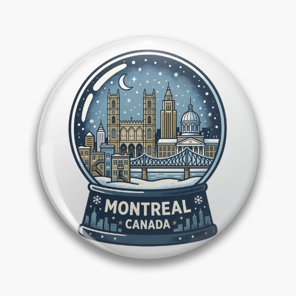 Item preview, Vintage Montreal Snow Globe Travel Badge designed and sold by k3rstman1.