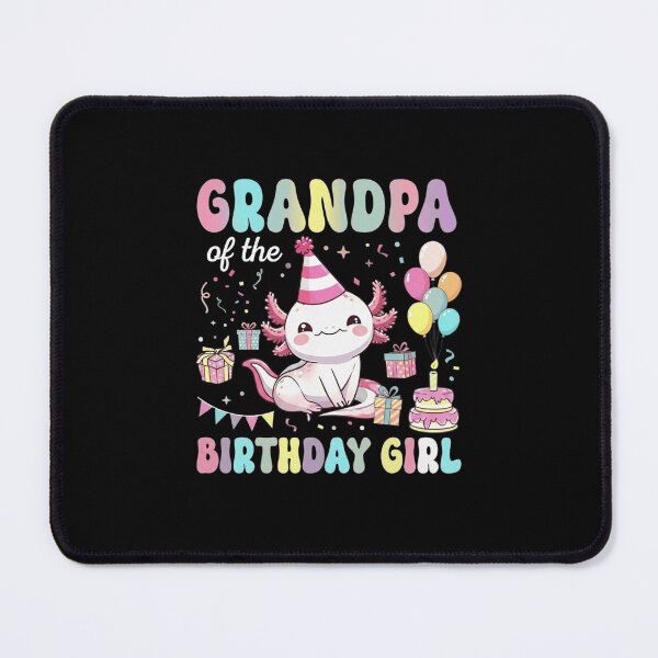 Item preview, Grandpa of the Birthday Girl Cute Axolotl Party Design designed and sold by MiALopezArt.