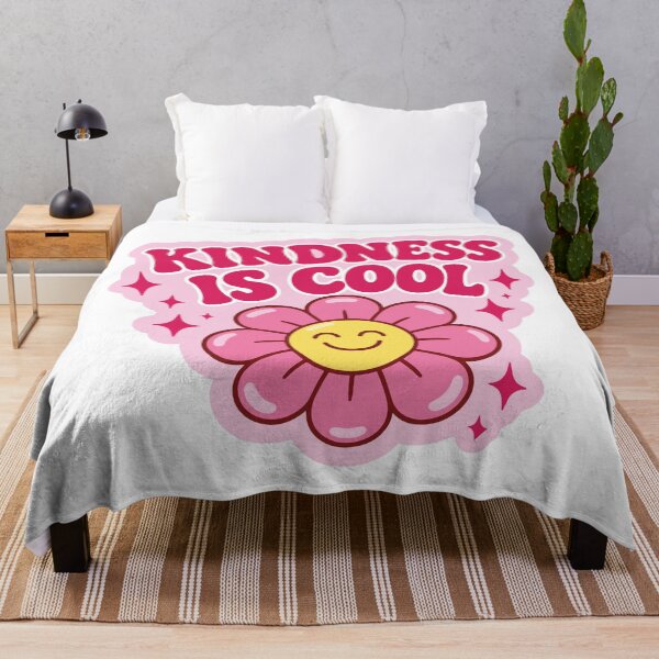 Item preview, Kindness Is Cool Cute Pink Flower Smiley Emoji Design designed and sold by FemmePod.