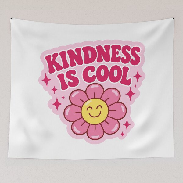 Item preview, Kindness Is Cool Cute Pink Flower Smiley Emoji Design designed and sold by FemmePod.