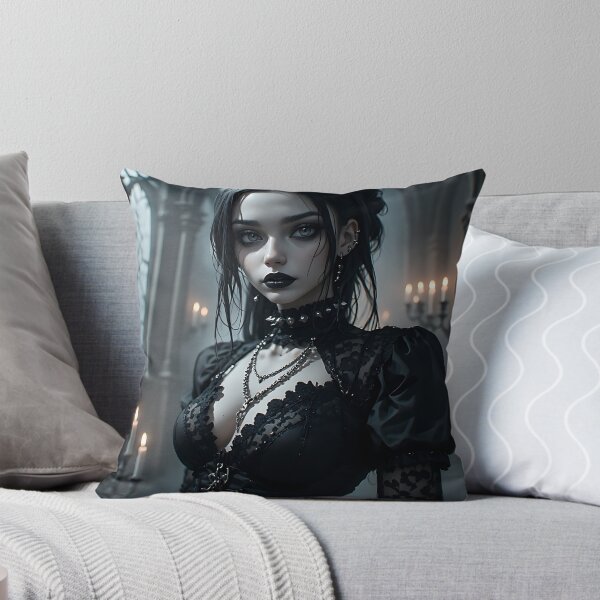 Item preview, Hot Halloween Anime Babe Goth Mommy Waifu Woman designed and sold by Your New Fixation.
