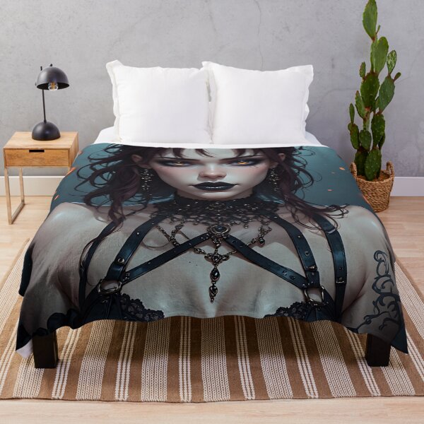 Item preview, Hot Halloween Anime Babe Goth Mommy Waifu Woman designed and sold by Your New Fixation.