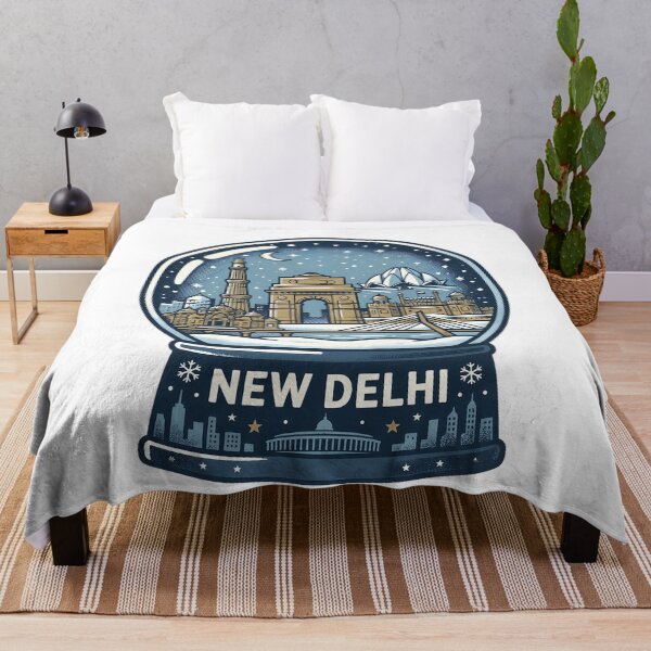 Item preview, Vintage New Delhi Snow Globe Travel Badge designed and sold by k3rstman1.