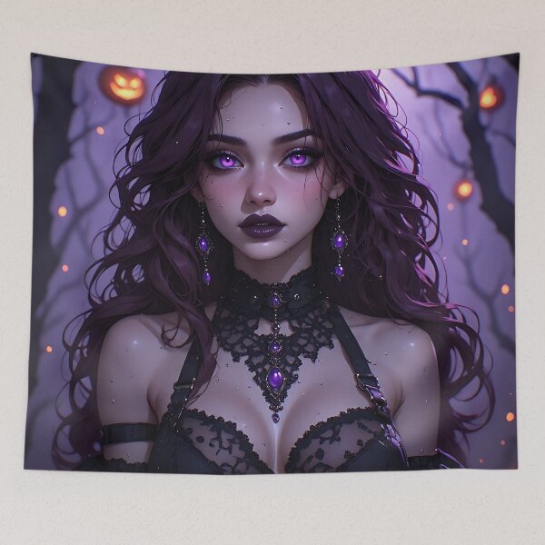 Item preview, Hot Halloween Anime Babe Goth Mommy Waifu Woman designed and sold by Your New Fixation.