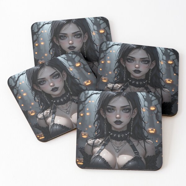 Item preview, Hot Halloween Anime Babe Goth Mommy Waifu Woman designed and sold by Your New Fixation.