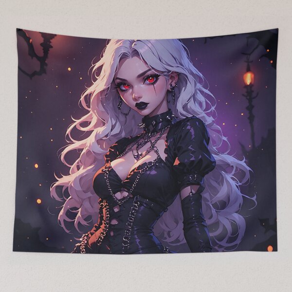 Item preview, Hot Halloween Anime Babe Goth Mommy Waifu Woman designed and sold by Your New Fixation.