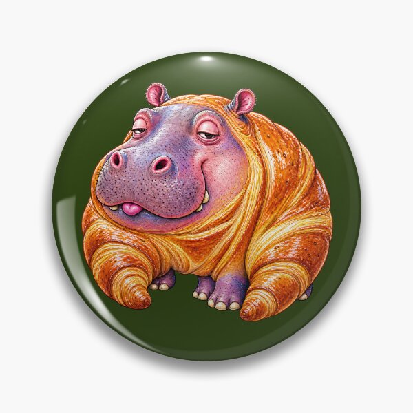 Item preview, Croissant Hippo designed and sold by prettykaler.