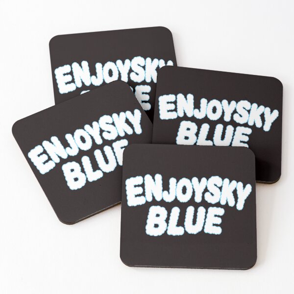 Item preview, Enjoy Sky Blue Cloud Typography designed and sold by QueenLeachqq.