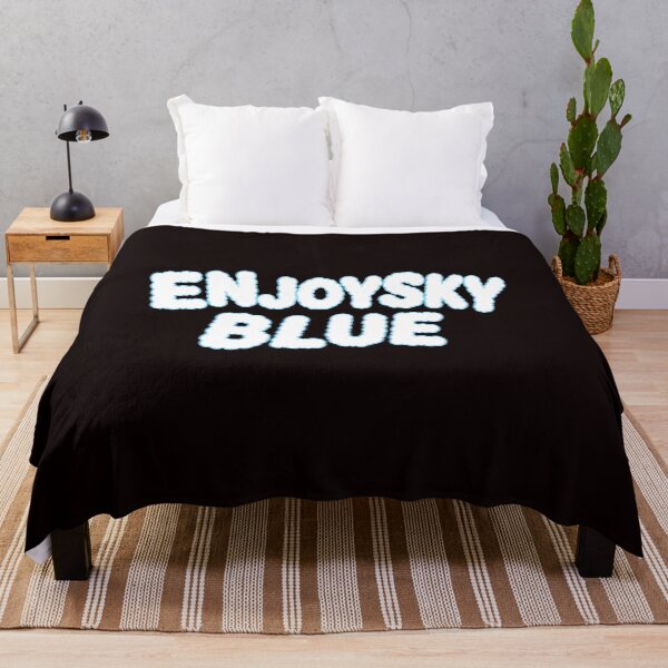 Item preview, Enjoy Sky Blue Cloud Typography designed and sold by QueenLeachqq.