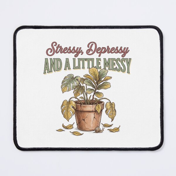 Item preview, Stressy Depressy Vintage Sad Houseplant Art designed and sold by Seeding Serendipity.