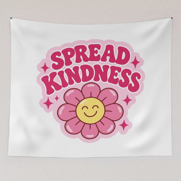 Item preview, Spread Kindness Cute Pink Flower Smiley Emoji Design designed and sold by FemmePod.