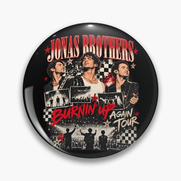 Item preview, Jonas Burnin’ Up Again Tour Retro Concert Collage designed and sold by chiarodilunae.