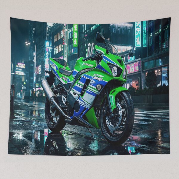 Item preview, Retro Neon Ninja 90s Sportbike designed and sold by MAVIRA ART.