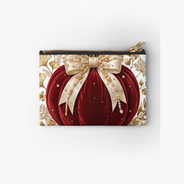 Item preview, Elegant Burgundy Pumpkin With Golden Bow designed and sold by ChotipahArt.