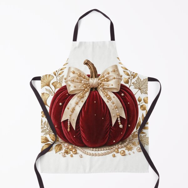 Item preview, Elegant Burgundy Pumpkin With Golden Bow designed and sold by ChotipahArt.