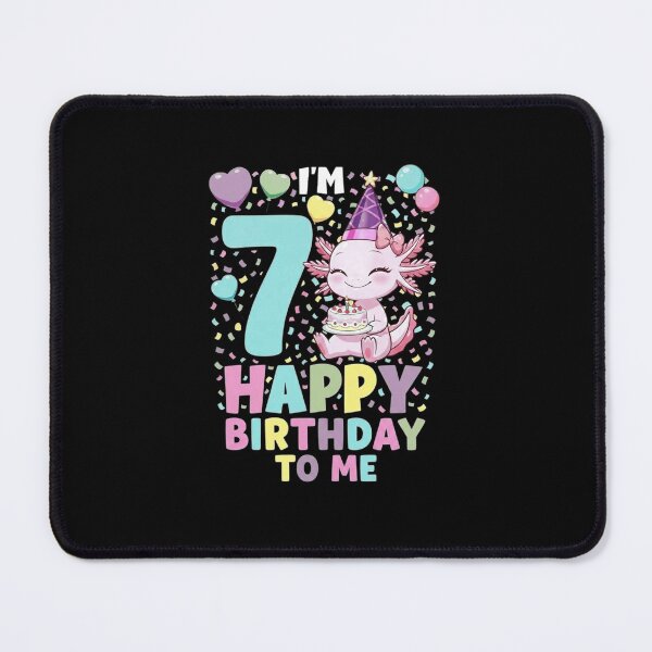 Item preview, I’m 7 Happy Birthday to Me Cute Axolotl Party Design designed and sold by MiALopezArt.