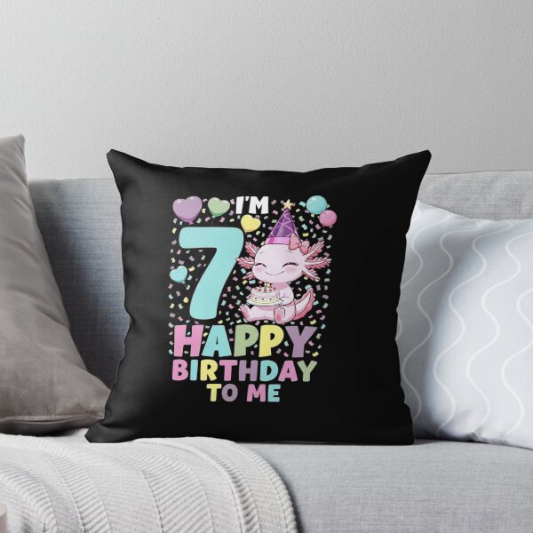 Item preview, I’m 7 Happy Birthday to Me Cute Axolotl Party Design designed and sold by MiALopezArt.
