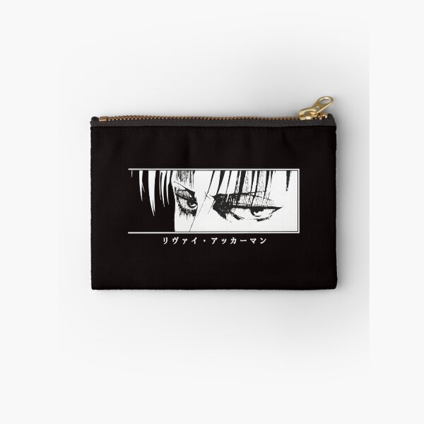 Item preview, Intense Eyes Levi Ackerman Japanese Text Monochrome Art designed and sold by Ahkamnash.