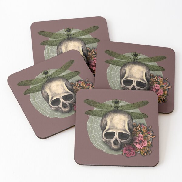 Item preview, Gothic Skull Dragonfly Botanical Art designed and sold by ArtistsAtticWI.