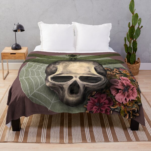 Item preview, Gothic Skull Dragonfly Botanical Art designed and sold by ArtistsAtticWI.