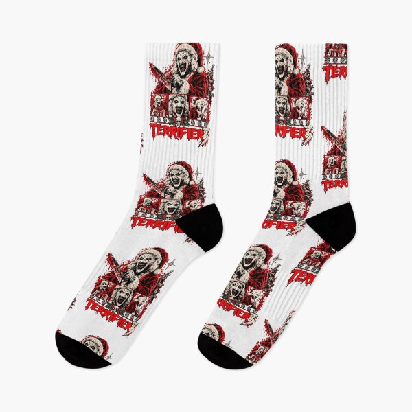 Item preview, Bloody Killer Clown Santa With Knife Christmas Horror Graphic designed and sold by GardnerOConner.
