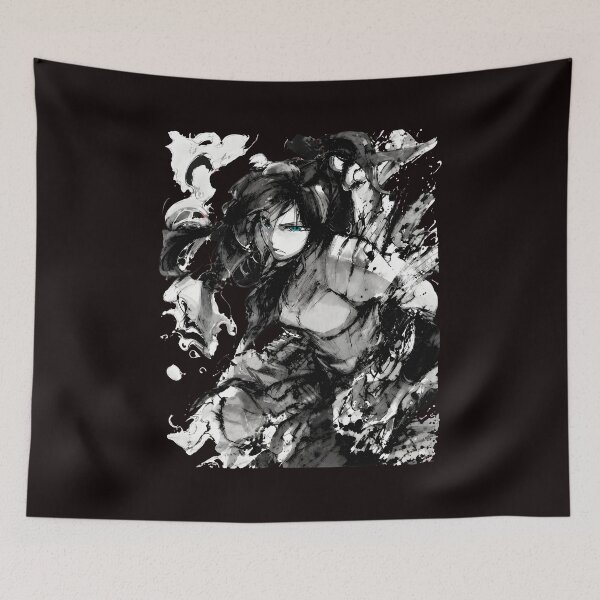 Item preview, Brooding Anime Character Blue Eyes Ink Art designed and sold by Ahkamnash.