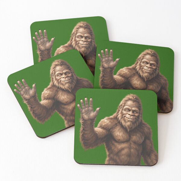 Item preview, Friendly Bigfoot Waving Hello Cute Sasquatch Cryptid Design designed and sold by FrozenFits.