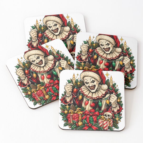 Item preview, Creepy Killer Clown Santa With Christmas Lights Graphic designed and sold by GardnerOConner.