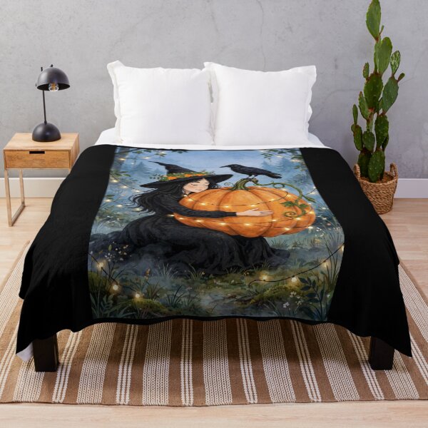 Item preview, Black witch and crow - Giant Pumpkin Hug designed and sold by DibujandoPorfa.
