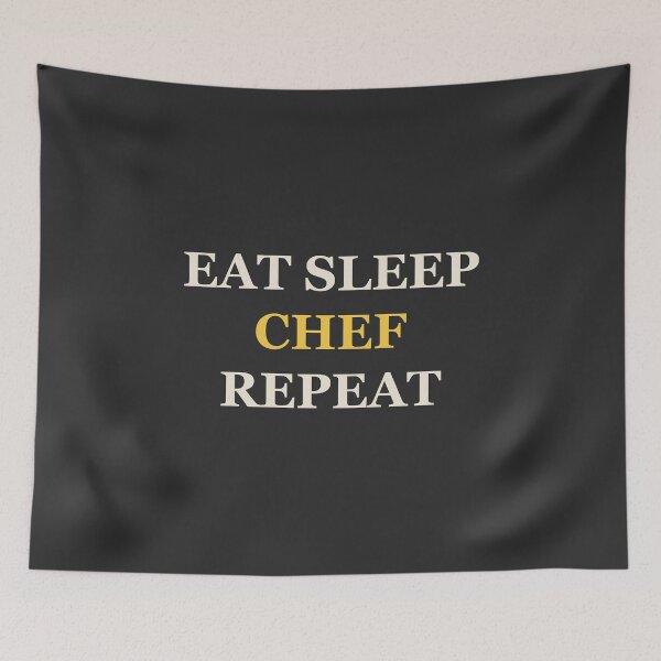 Item preview, Eat Sleep Chef Repeat - Chef designed and sold by RetroThreadWorks.