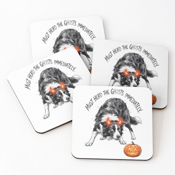 Item preview, Devil Border Collie Halloween designed and sold by Tiffany Roy.