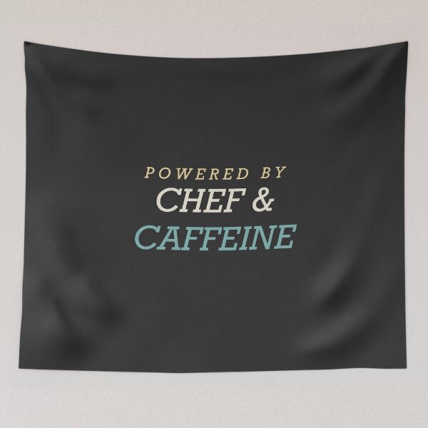 Item preview, Powered By Chef & Caffeine - Chef designed and sold by RetroThreadWorks.