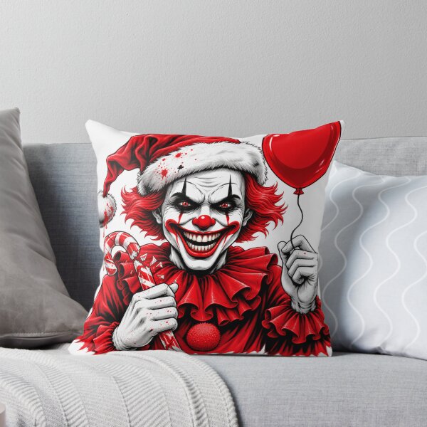 Item preview, Scary Evil Clown Santa With Red Balloon Christmas Horror Graphic designed and sold by GardnerOConner.