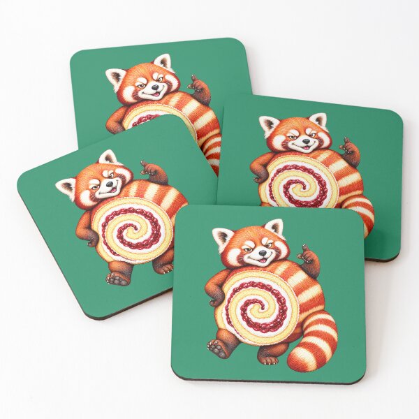 Item preview, Red Panda Swiss Roll designed and sold by prettykaler.