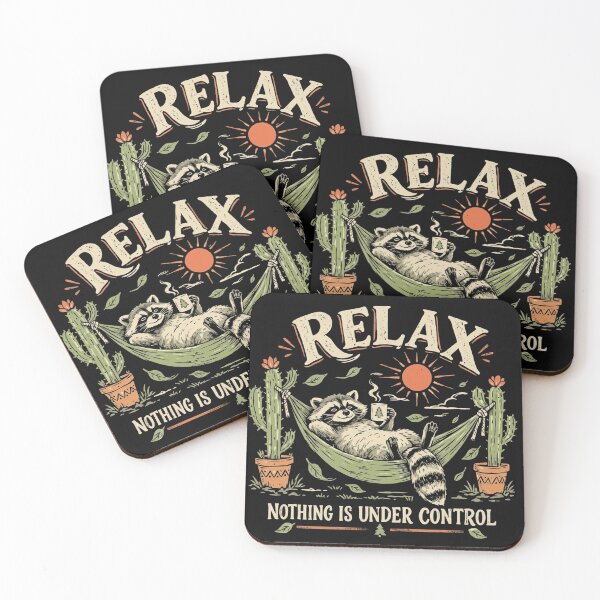 Item preview, Relax Nothing Is Under Control Funny Raccoon Camping Hammock Coffee designed and sold by haitrieuic96.