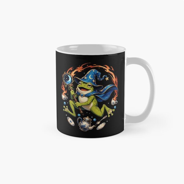 Item preview, Magical Frog Wizard Casting Tea Spell Fantasy Cottagecore Aesthetic designed and sold by haitrieuic96.