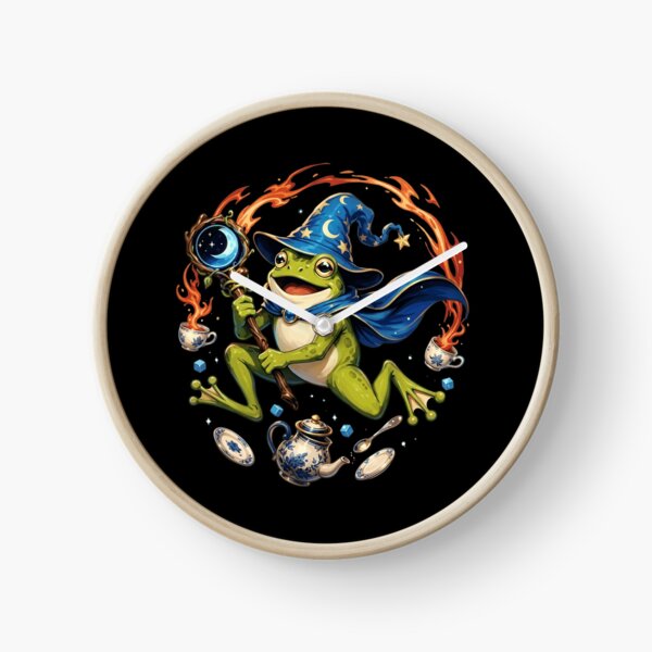 Item preview, Magical Frog Wizard Casting Tea Spell Fantasy Cottagecore Aesthetic designed and sold by haitrieuic96.