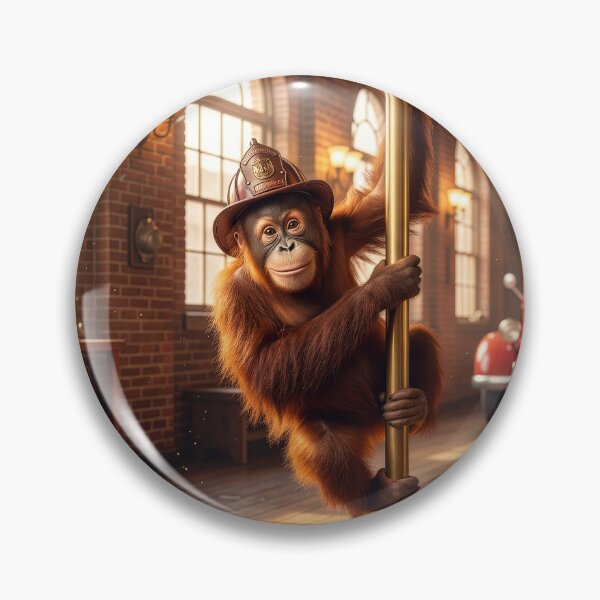 Item preview, Young Orangutan Takes Over the Fire Station designed and sold by Tridentulus.